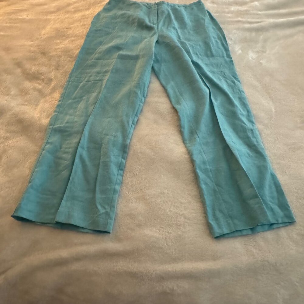 Charter Club NWT Linen Summer Two Piece Pantsuit Set Size 14 - Picture 8 of 16
